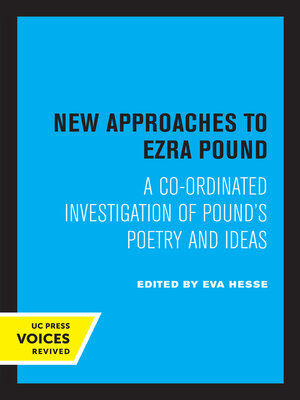 cover image of New Approaches to Ezra Pound
